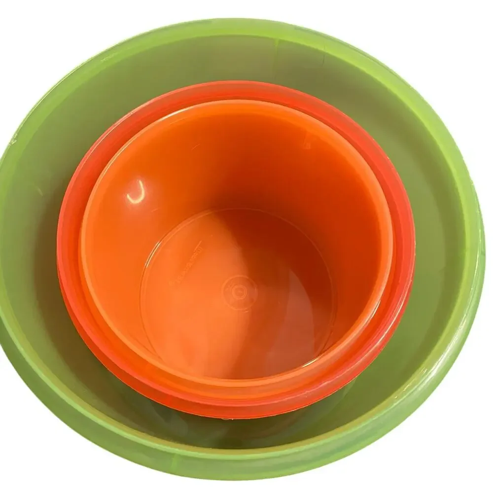 Tupperware Econo Canisters Nesting Set 20 10 8 Cup Butterfly Lid Kitchen Vintage